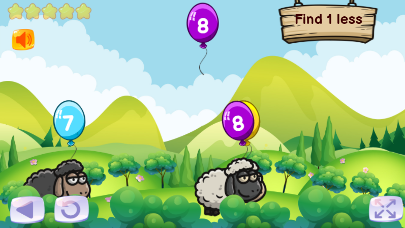 One More One Less Sheep Game - Online Game for Kindergarten