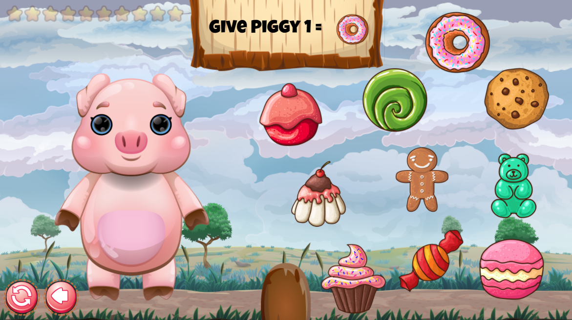 Piggy Cake Count 1 to 10 - Counting Game for Preschoolers