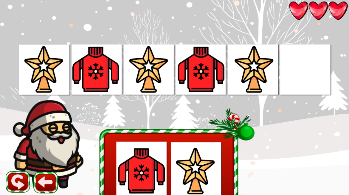 What's Next - Christmas Patterning and Sequencing Game - Level 1