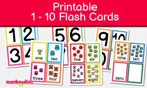 numeracy flash cards numbers 1 10 black and white numboodles