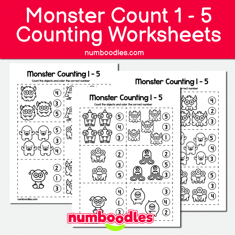 Circle the Number Monster 1 - 5